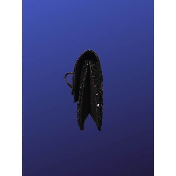 SIMPLY VERA/VERA WANG “Miranda” Sequin Clutch Handbag Purse, BRONZE/BLACK, NWOT - Picture 6 of 10